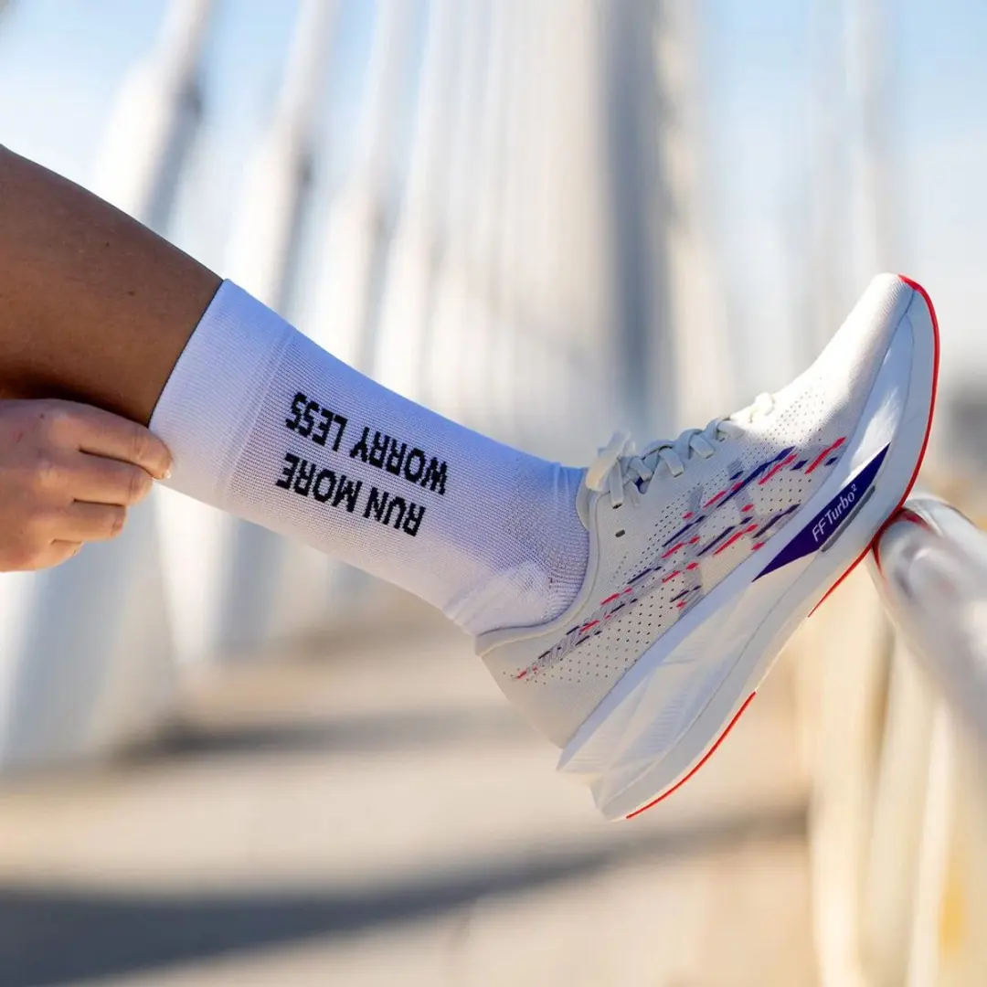 Sporcks Run More White Hardloopsokken voor Dames & Heren