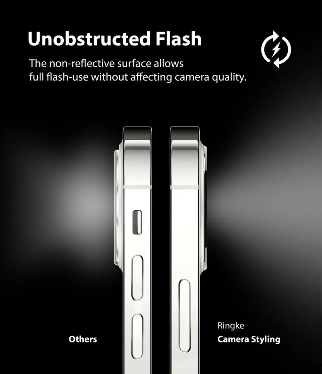 Ringke Aluminum Camera Beschermer iPhone 12 Pro - Grijs