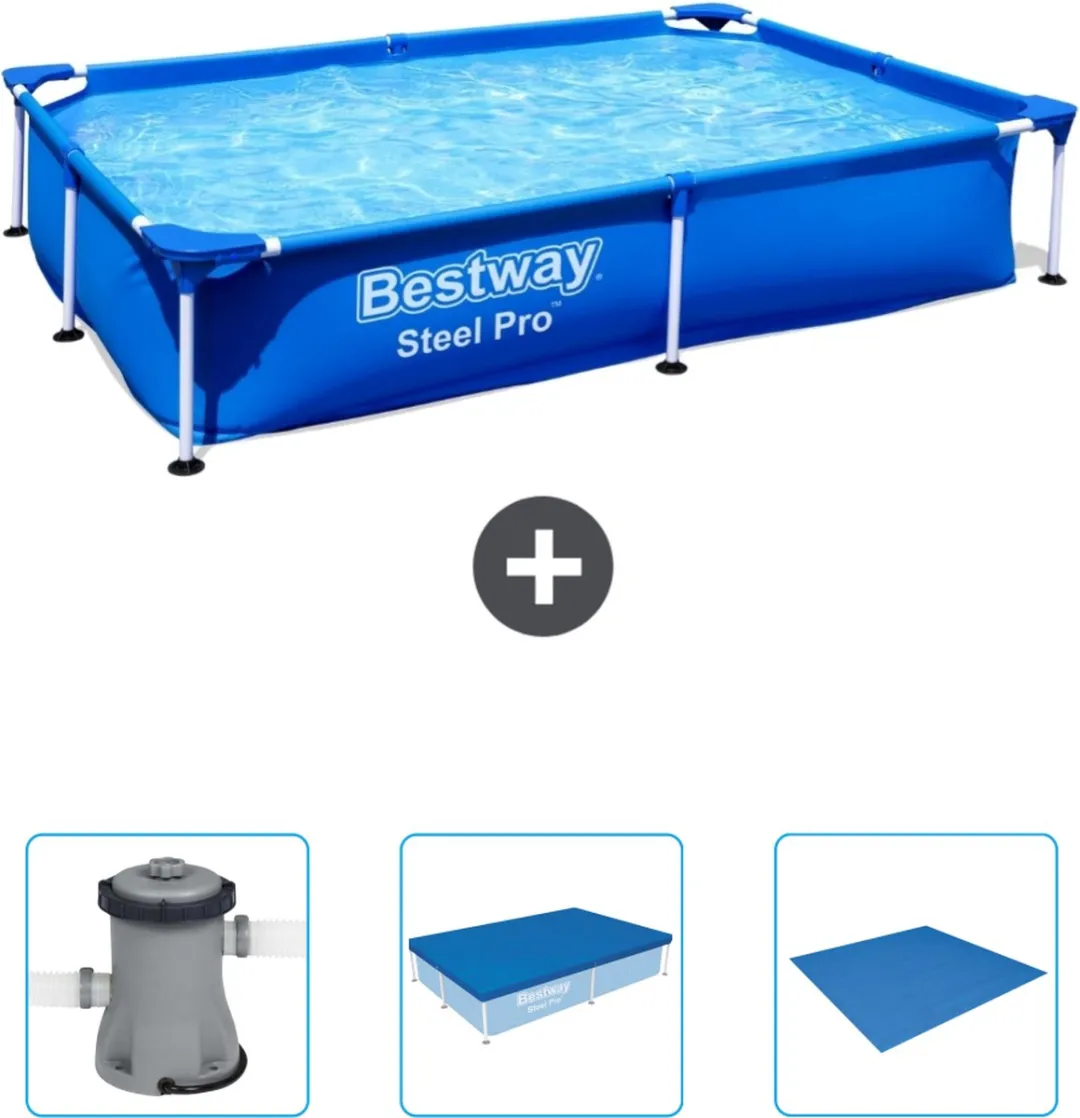 Bestway Steel Pro Zwembad 221x150x43cm Blauw