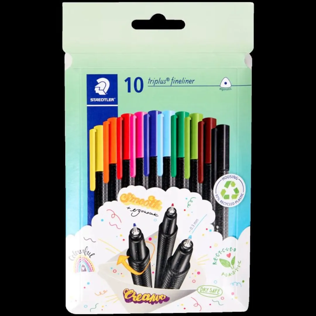 STAEDTLER Triplus Fineliner Eco - Assorti - 10 Stuks