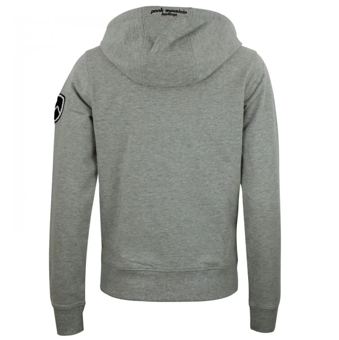 Peak Mountain Katoenen Dames Sweater met Rits - Grijs - afbeelding 2 van 6