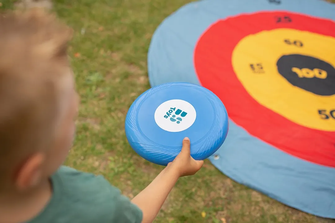 BS Toys Disc Deluxe Werpspel - Disc Gooien Spel - Kinderspeelgoed 1 tot 4 Spelers - Buitenspeelgoed - Werpspel kinderen - Gezelschapspellen kinderen - Cadeau kind - Spelletjes voor kinderen - Buiten speelgoed - Buitenspel - Buiten Spellen