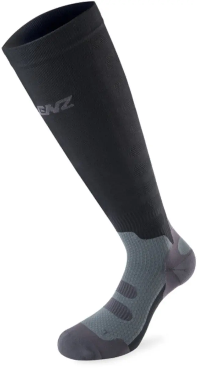 Lenz Sokken Compression 1.0 Polyamide/elastaan Zwart Mt Xl