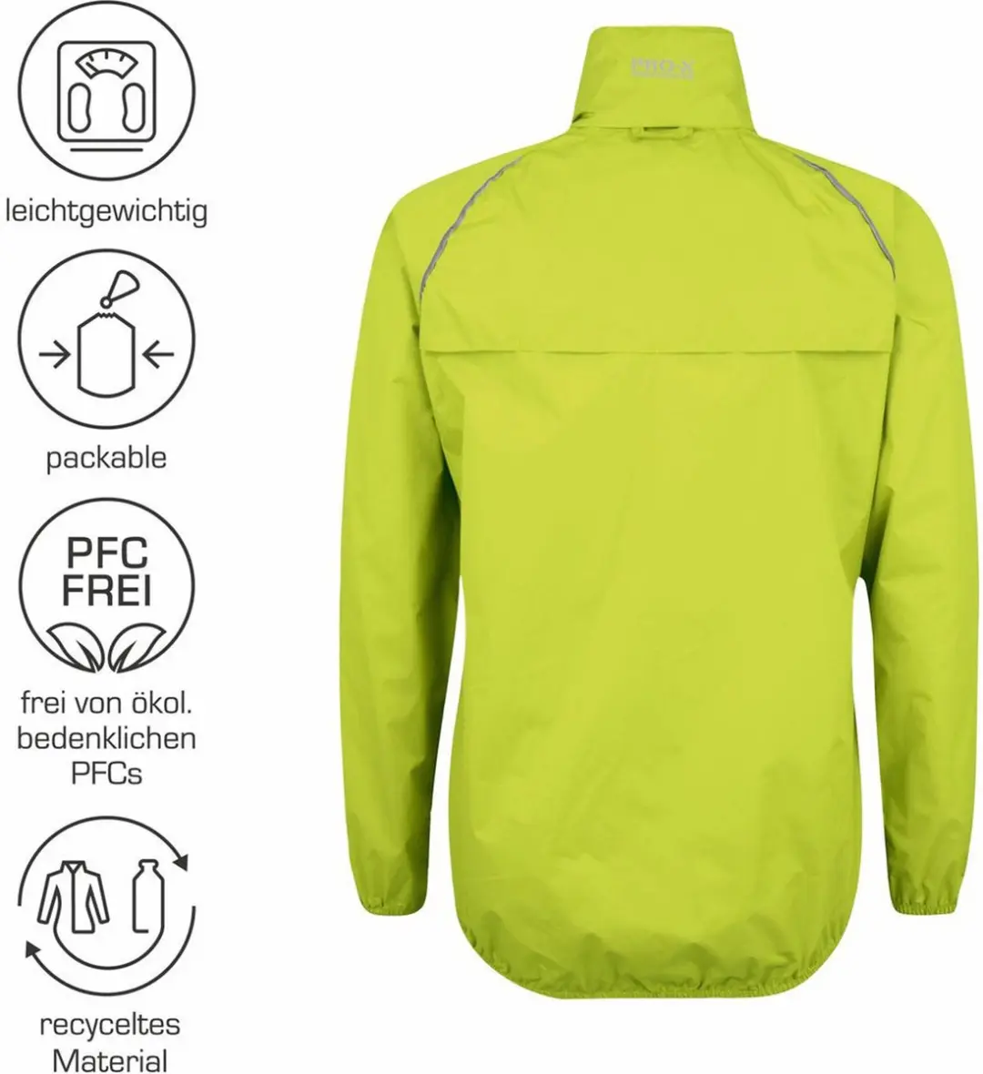 Pro-X Elements Packable Regenjas Dames - Lichtgroen - S - afbeelding 4 van 4