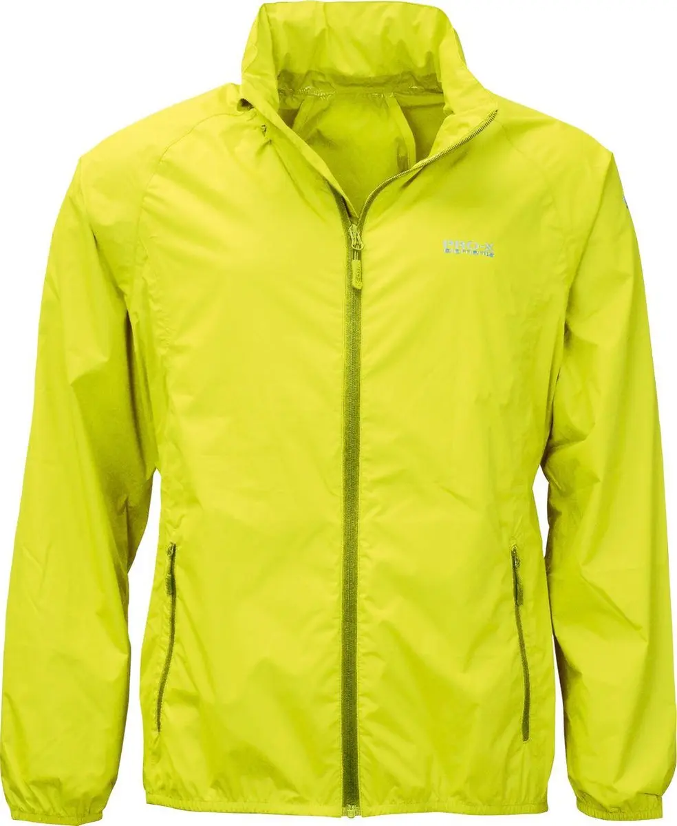 Pro-X Elements - Opbergbare regenjas voor heren - PACKable - Neon geel - maat L