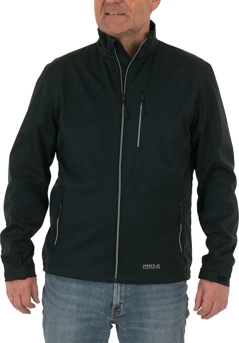 Pro-X Elements Dario Heren Softshell Jas - Zwart - afbeelding 3 van 5