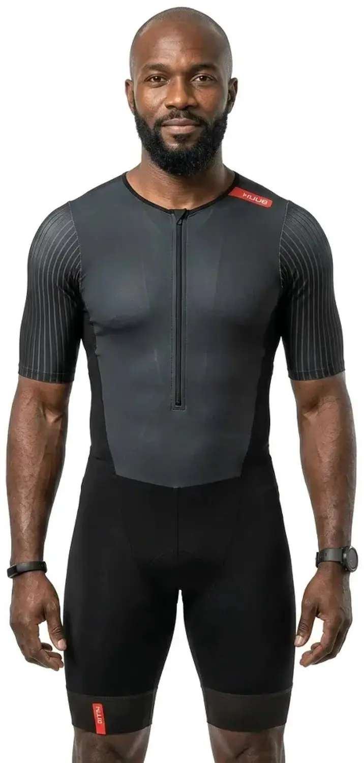 Huub Eternal Aero Lc Korte Mouw Triatlonpak Zwart L Man