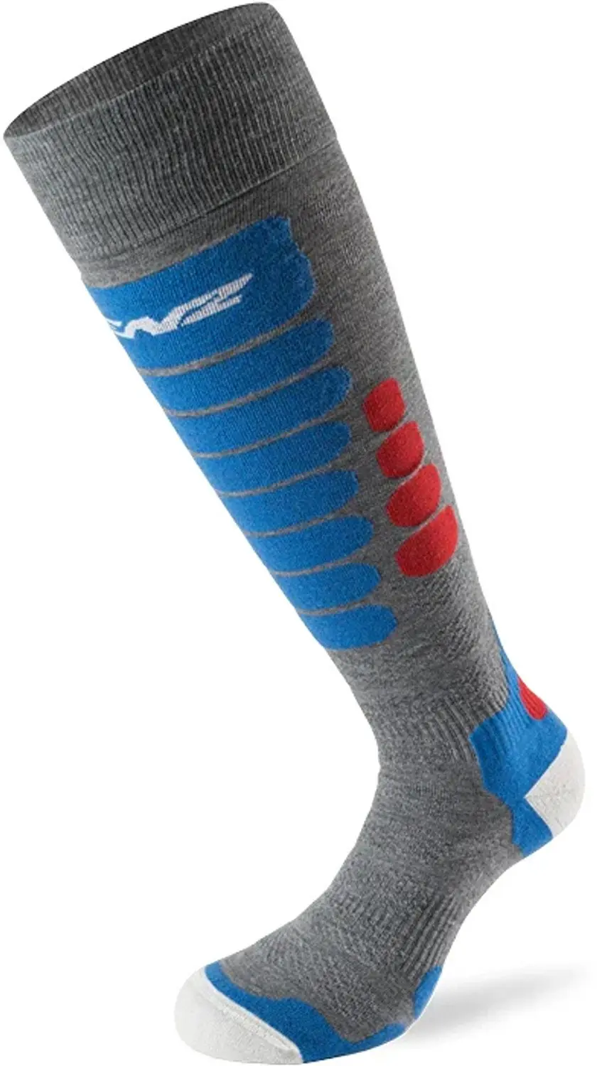 Lenz Skiing 3.0 Skisokken - Grijs/Rood/Blauw - 35-38 - afbeelding 3 van 6