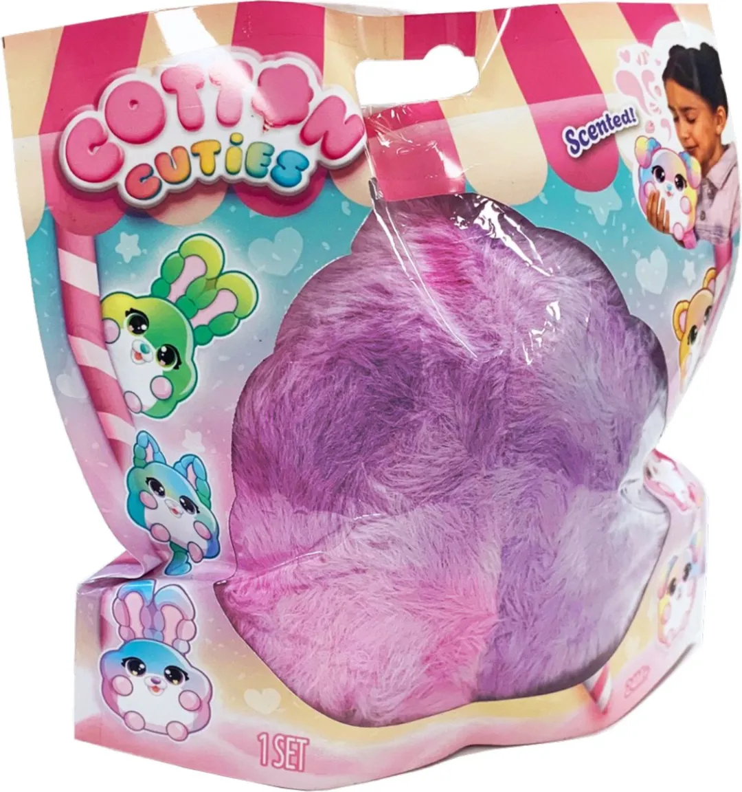 Imc Toys Cotton Cuties Mini Geurende Suikerspin Knuffel 12cm - Multikleur