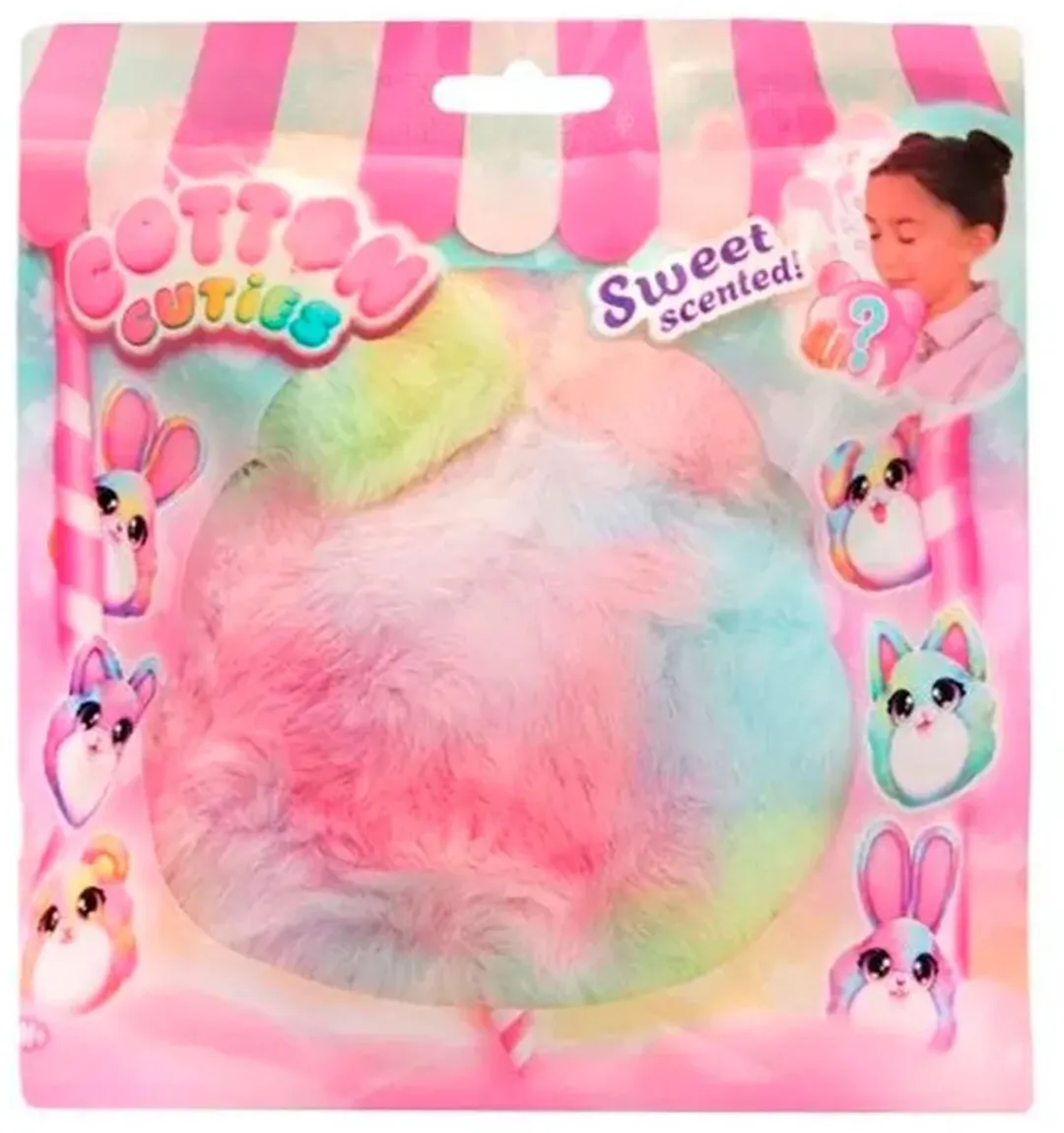 Imc Toys Cotton Cuties Mini Geurende Suikerspin Knuffel 12cm - Multikleur