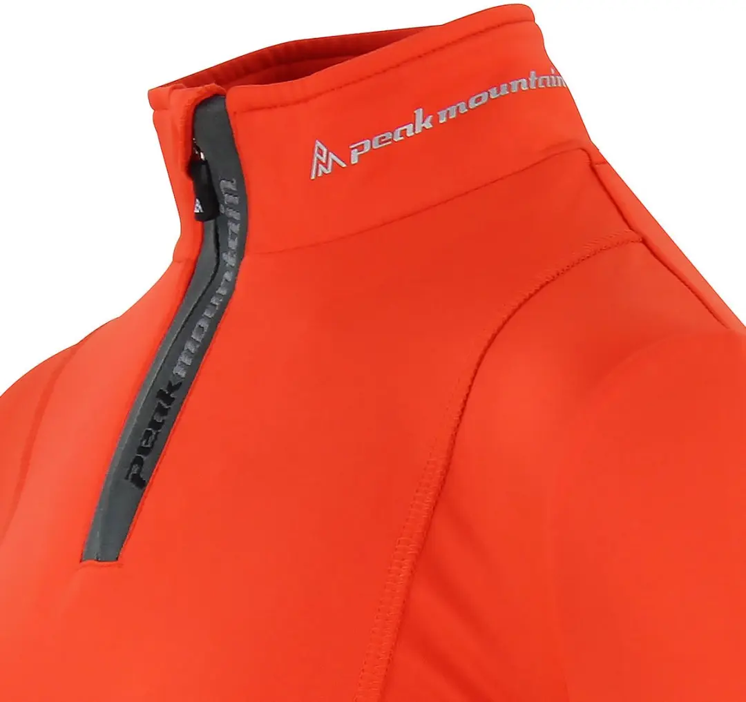 Peak Mountain Ecanevi T-shirt 1e Huid met Rits - Oranje - afbeelding 4 van 4