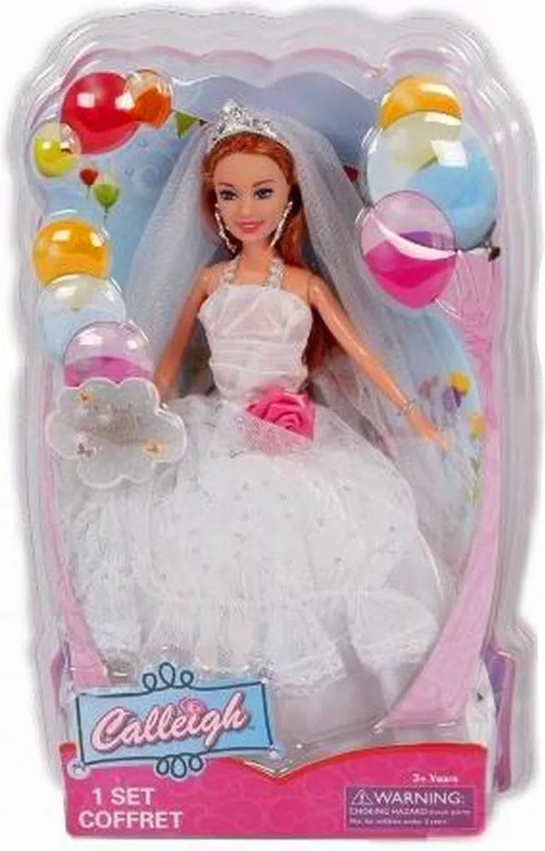 Toys Amsterdam Calleigh Bruidpop 29cm Wit