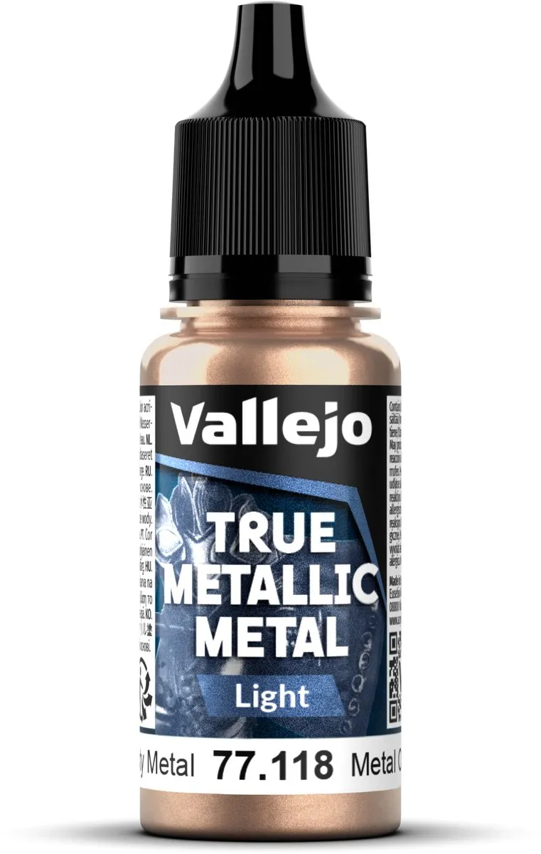 Vallejo Hobbyverf Acryl True Metallic Light Roestig Metaal 18ml