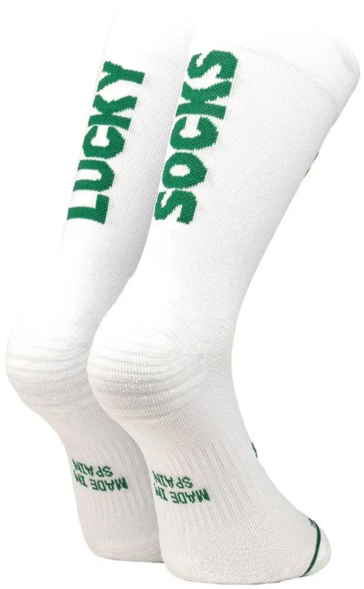 Sporcks Lucky Hardloopsokken met Compressie - Wit/Groen - afbeelding 5 van 5