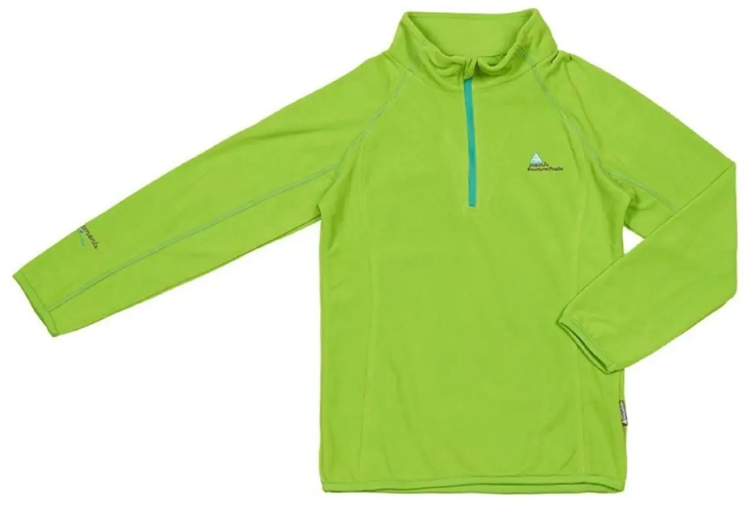 Peak Mountain Gafine Microfleece Sweatshirt Meisjes met Halve Rits - Limoengroen - afbeelding 4 van 4