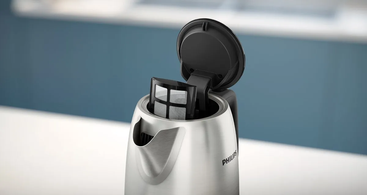 Philips Daily Collection Waterkoker HD9350/90 - 2200W - 1.7L - Roestvrij staal/Zwart