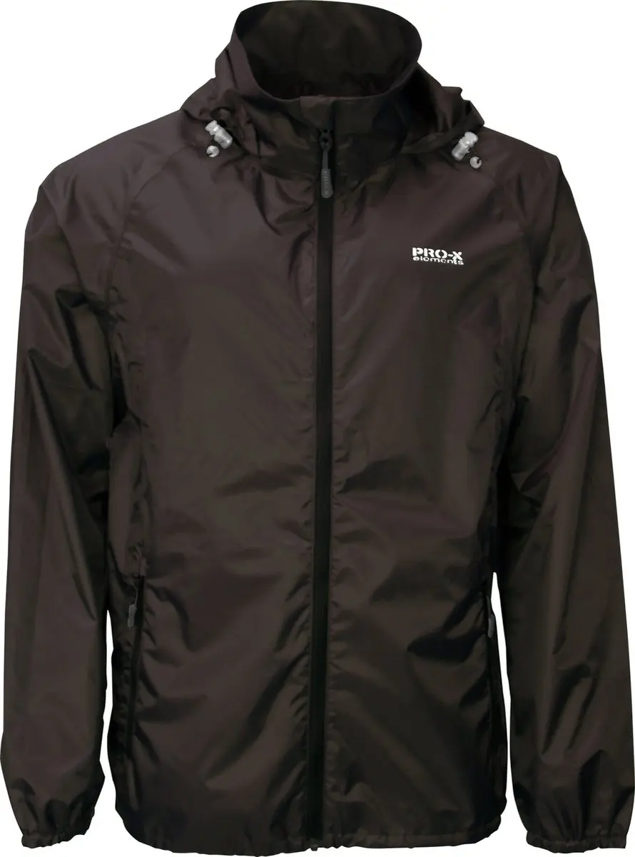 Antraciet lichtgewicht heren regenjas Packable van Pro-X Elements 4XL