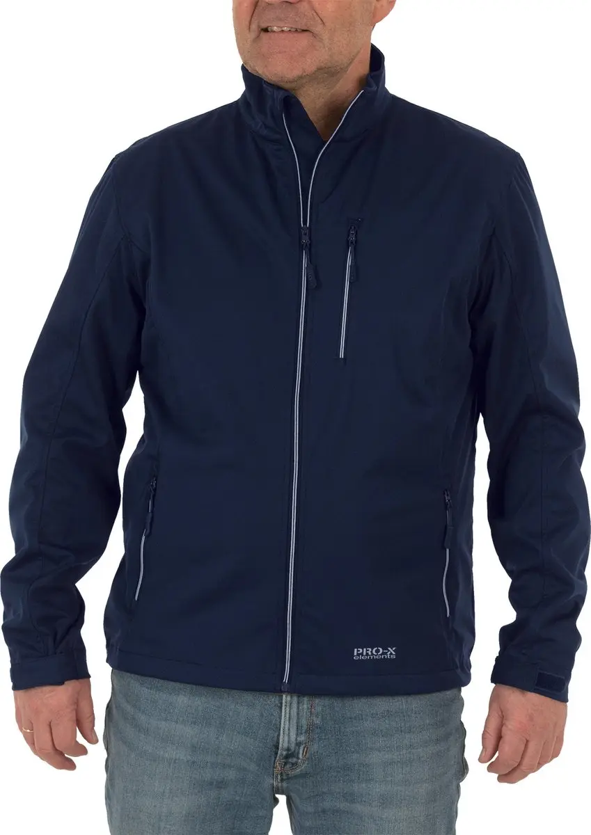 Pro-X Elements Dario Softshell Jas Heren - Marineblauw - M - afbeelding 3 van 5