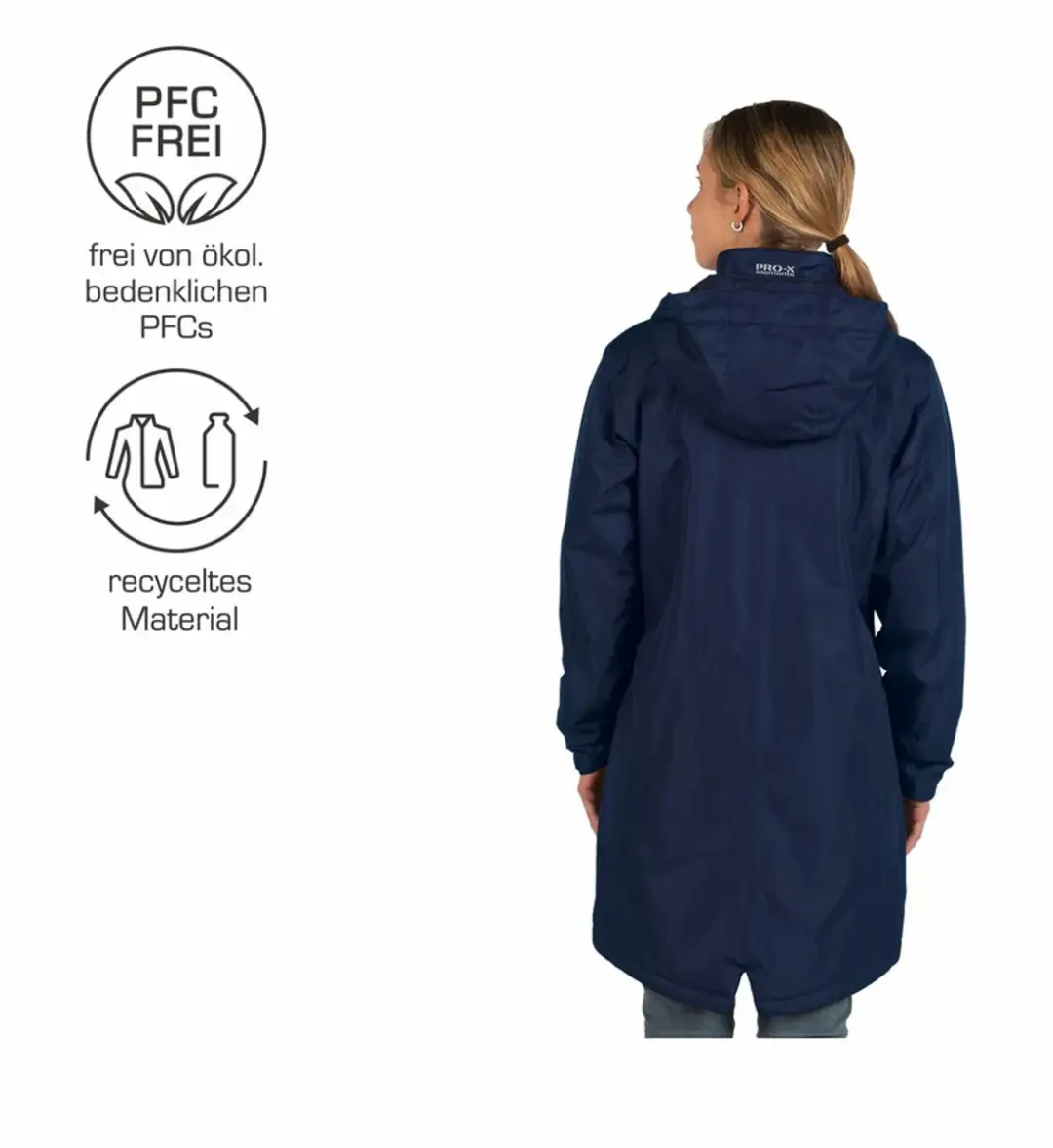 Pro-X Elements - Overgangsregenjas voor dames - Cindy - Marineblauw - maat 48 - afbeelding 3 van 6
