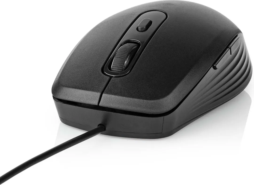 Nedis MSWD110BK Muis - Bedraad - 3600 DPI - 6 Knoppen - Zwart