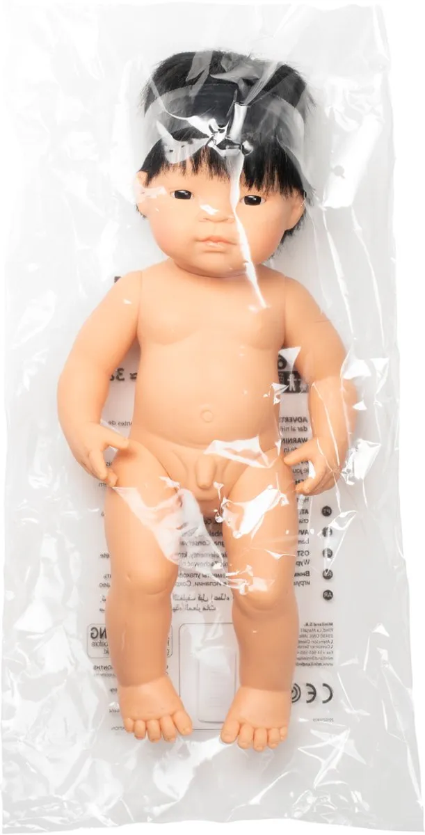 Miniland Pop Aziatische Jongen 38cm - Educatief Speelgoed - Multicolor