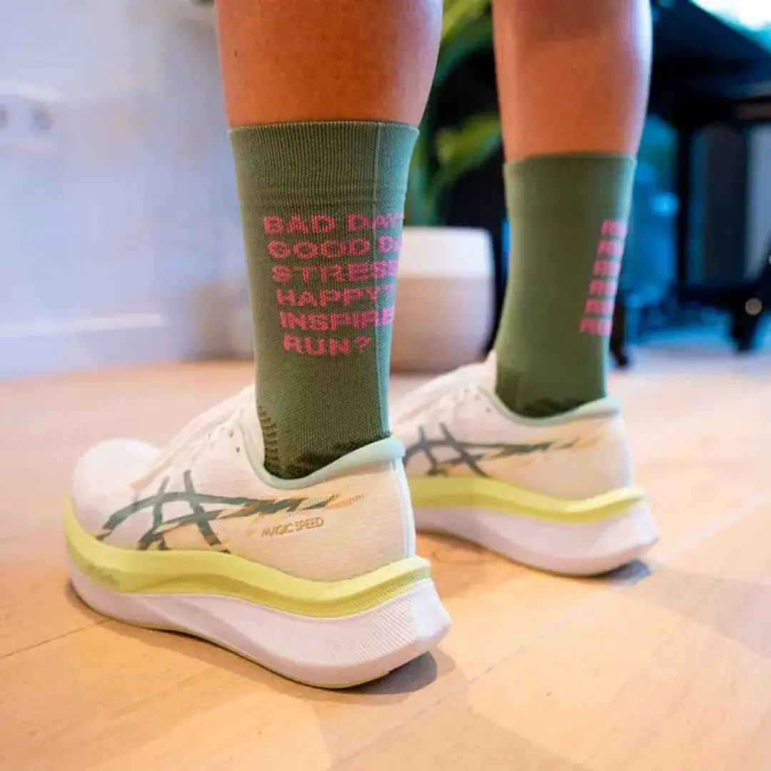 Sporcks Just Run Hardloopsokken - Kaki - 2 Stuks - afbeelding 3 van 5