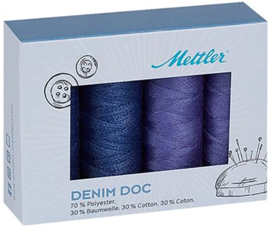 Amann Mettler Denim Doc 4 - 4 Stuks