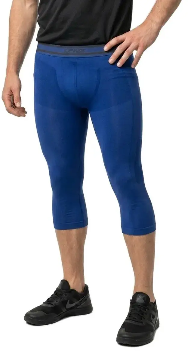 Lenz Merino 6.0 3/4 Basislaag Broek Blauw S Man