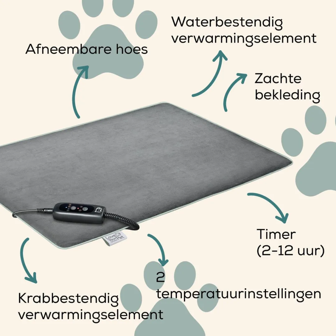 Beurer Sammy Elektrisch Warmtekussen 65x50cm - 2 Standen - Grijs