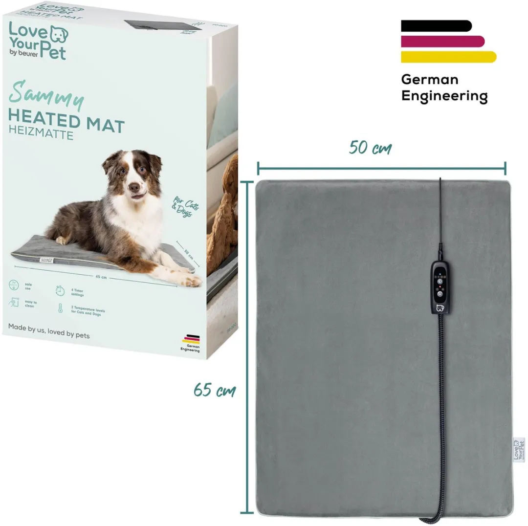 Beurer Sammy Elektrisch Warmtekussen 65x50cm - 2 Standen - Grijs