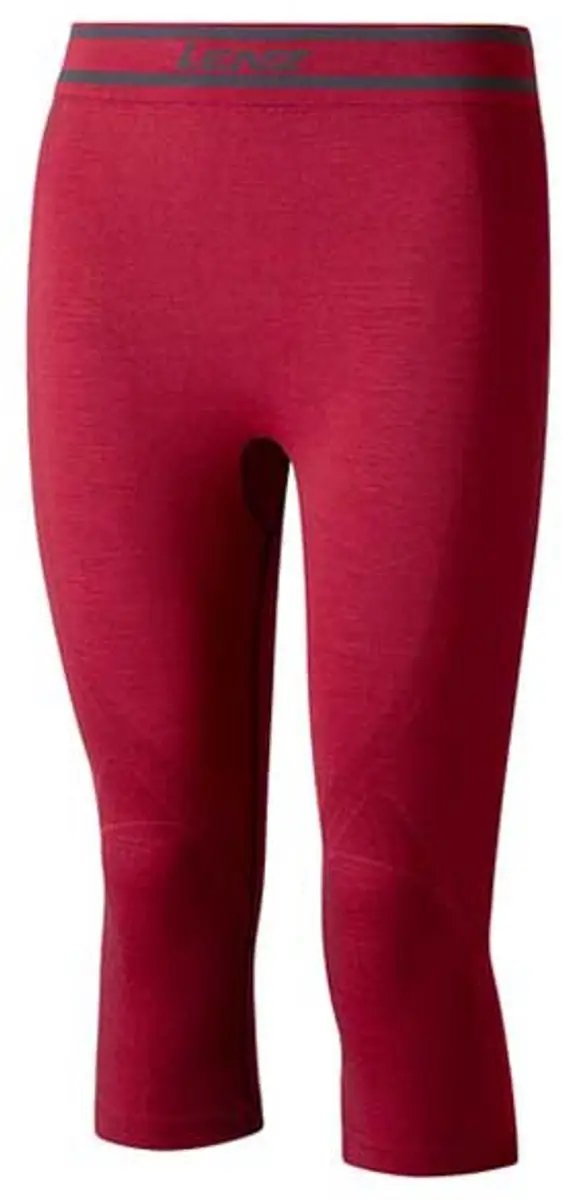 Lenz Merino 6.0 3/4 Basislaag Broek Rood S Vrouw