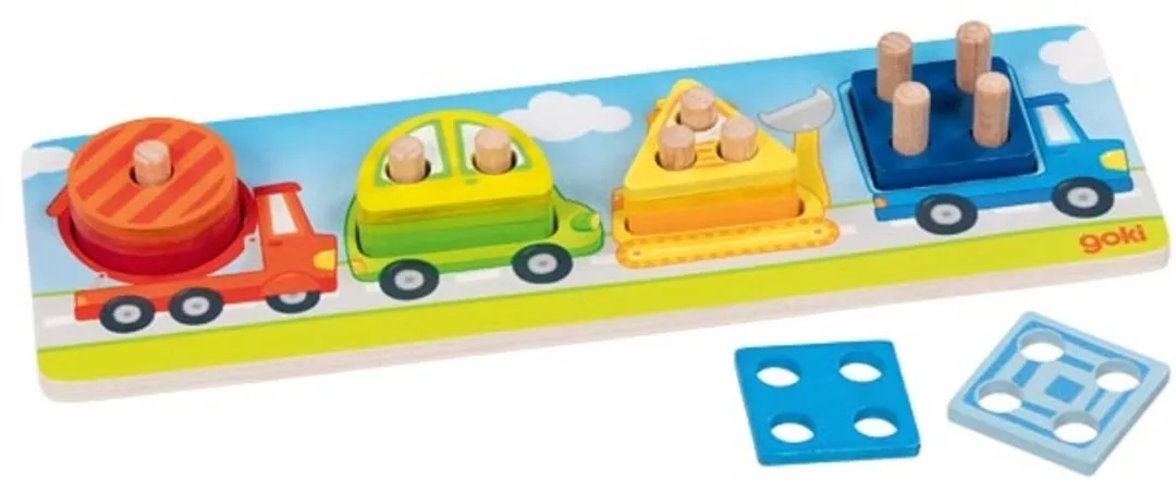 Goki Sorting Game Vehicles 58348 - Multicolor