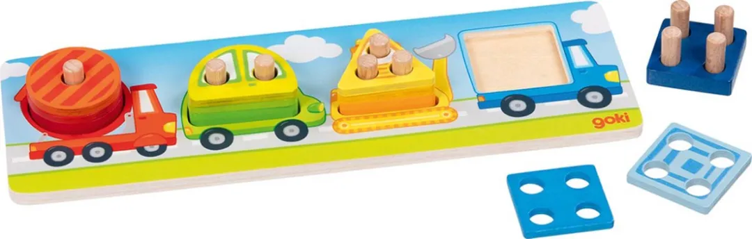 Goki Sorting Game Vehicles 58348 - Multicolor