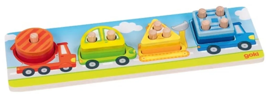 Goki Sorting Game Vehicles 58348 - Multicolor
