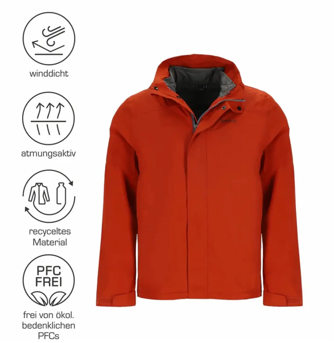 Pro-X Elements Raimund Heren 3-in-1 Regenjas - Rood - M - afbeelding 3 van 6