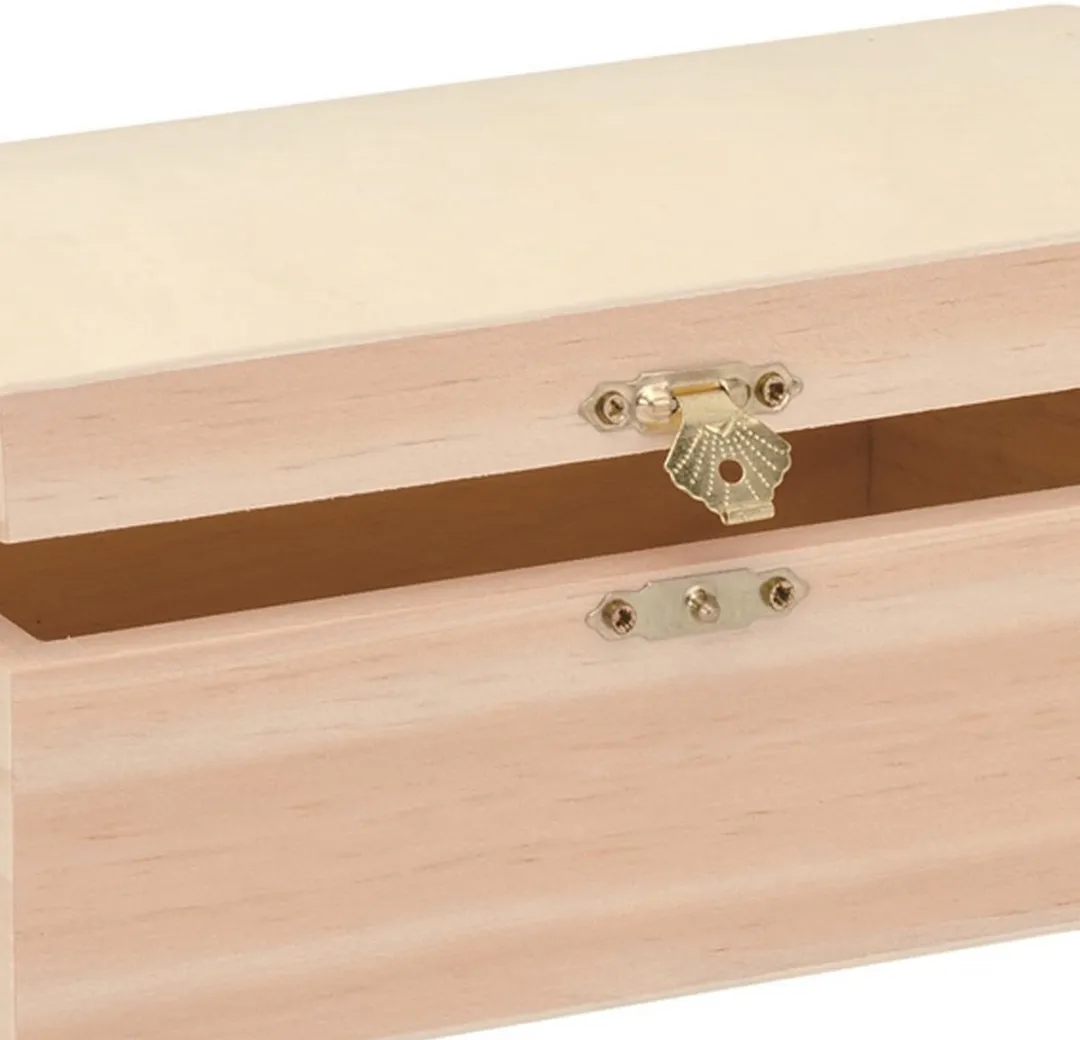 Glorex Hobby Houten Schatkistje 18x12x9cm - Lichtbruin