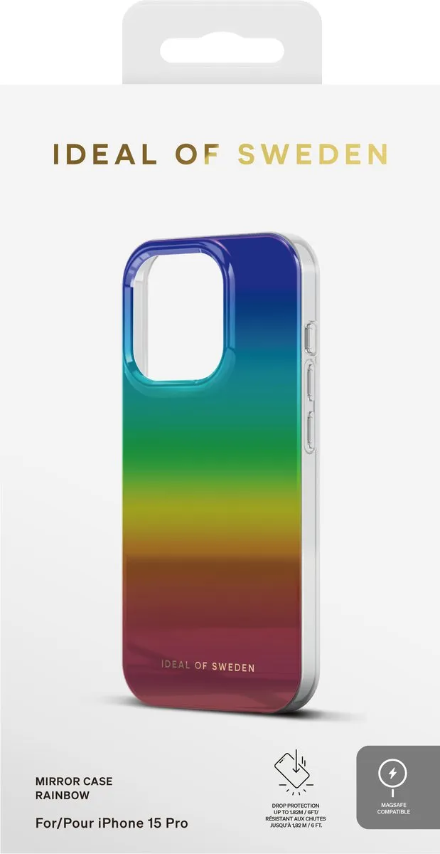 iDeal of Sweden Clear Case Mid iPhone 15 Pro - MagSafe Rainbow - afbeelding 2 van 5
