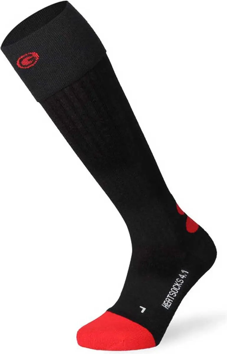 Lenz Heat Sock 4.1 Toe Cap Skisokken - Zwart/Rood - afbeelding 2 van 6