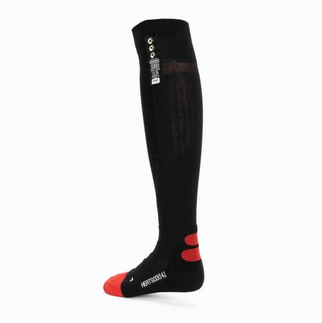 Lenz Heat Sock 4.1 Toe Cap Skisokken - Zwart/Rood - afbeelding 3 van 6