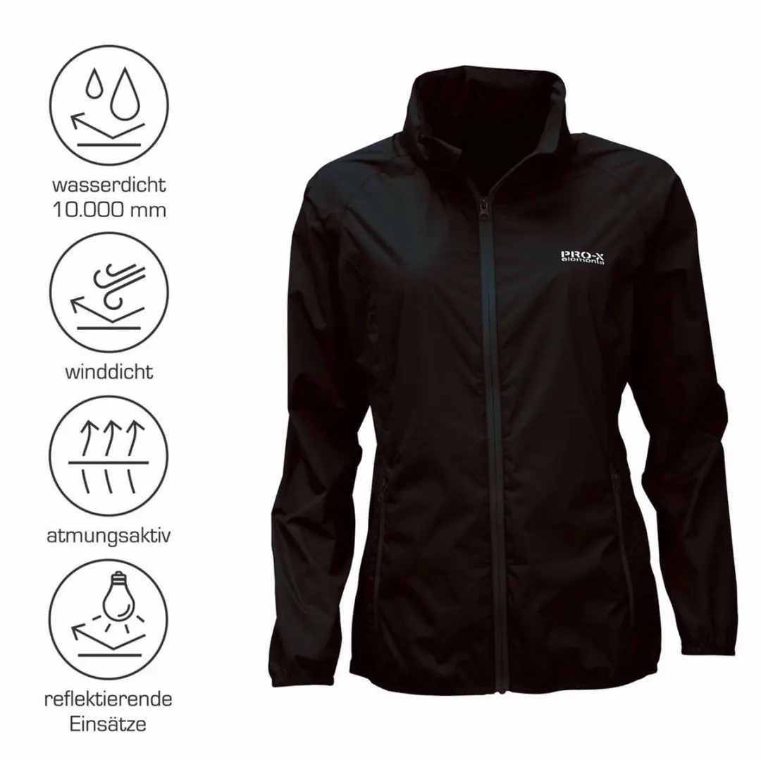 Pro-X Elements LADY PACKable Damesregenjas - Zwart - afbeelding 3 van 6