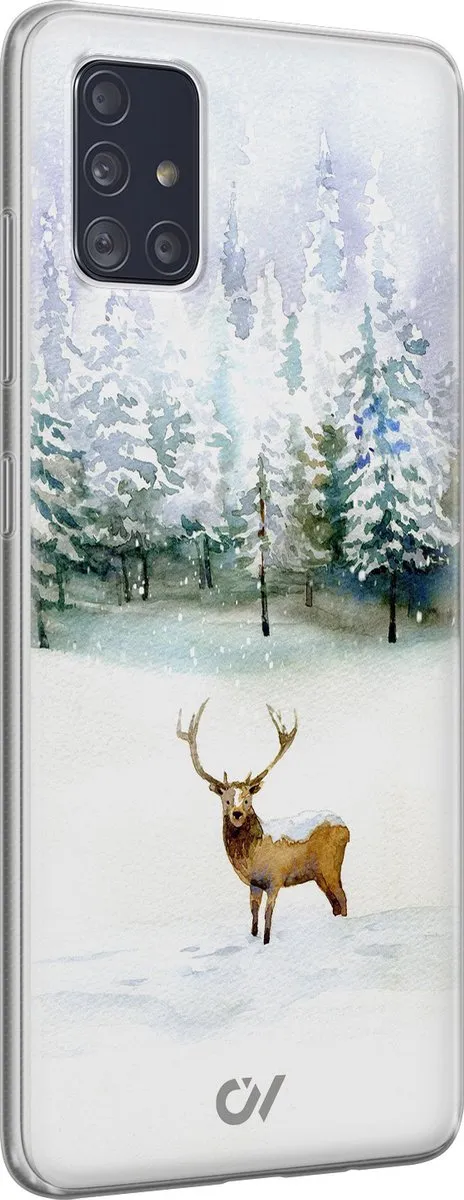 Casevibes Samsung Galaxy A51 Hoesje - Wit Rendier - S/A51/UV/031
