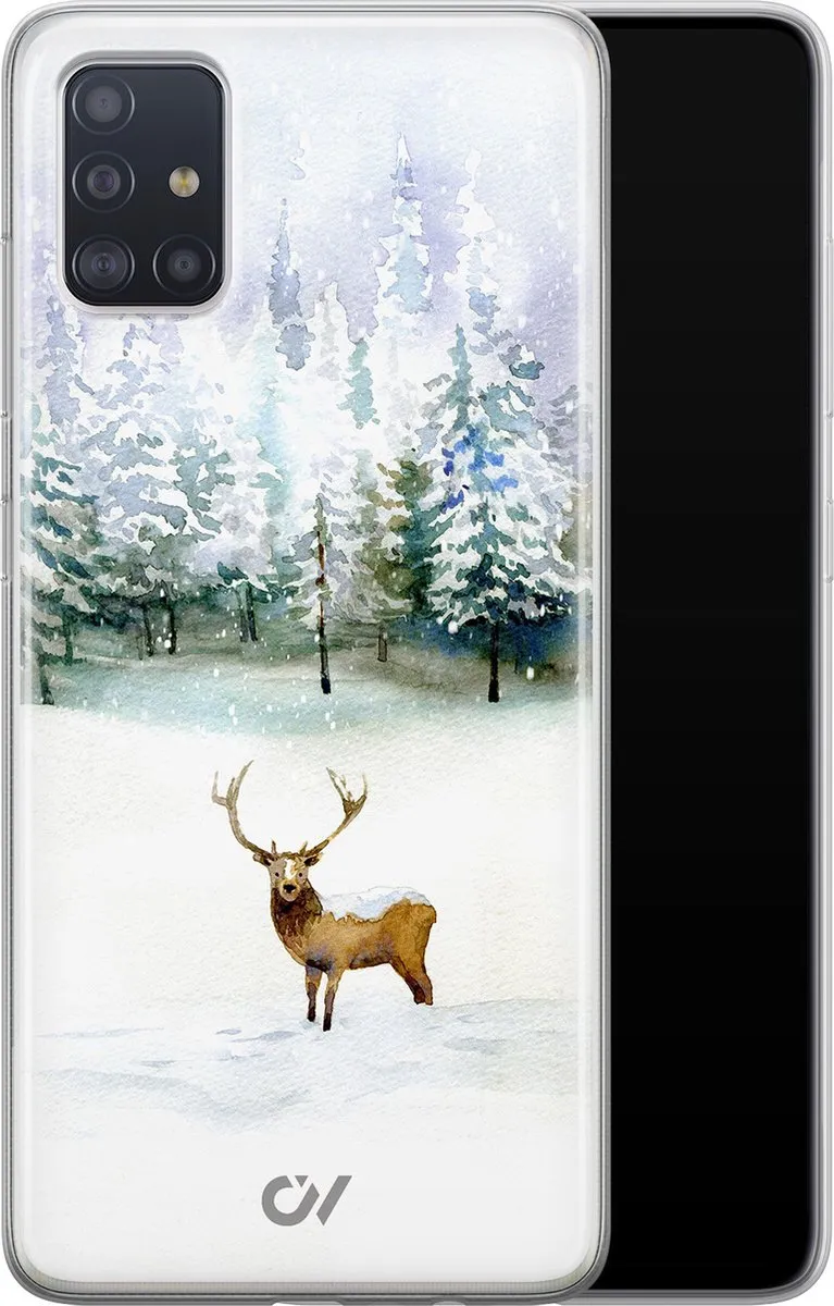 Casevibes Samsung Galaxy A51 Hoesje - Wit Rendier - S/A51/UV/031
