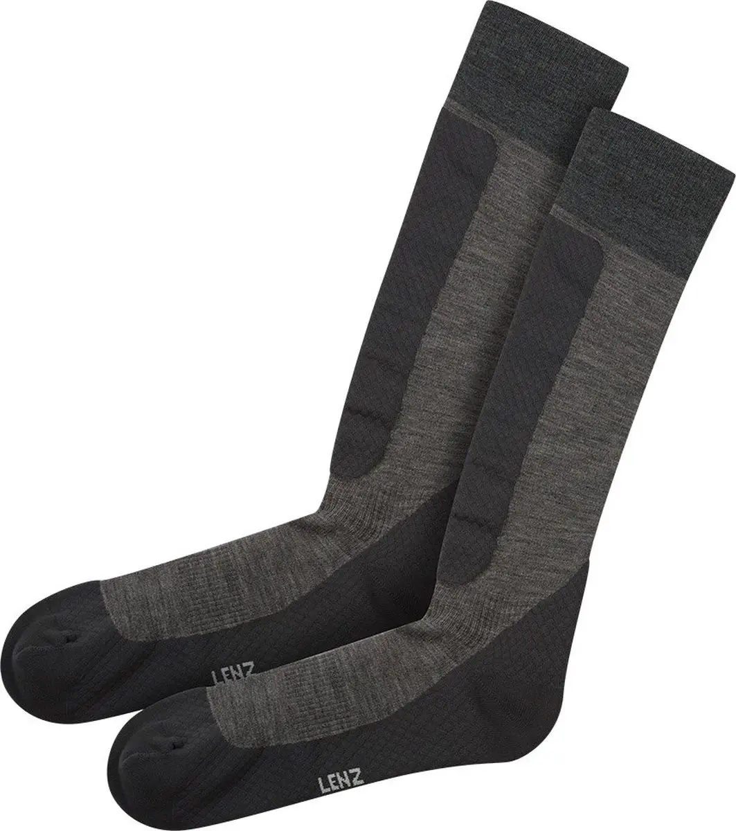 Lenz Merino Winter 2 Lange Sokken Grijs EU 42-44