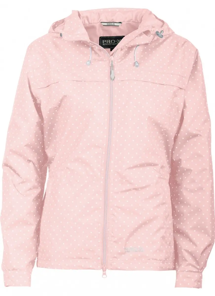 Licht roze met stipjes dames regenjas Lucie van Pro-X Elements L