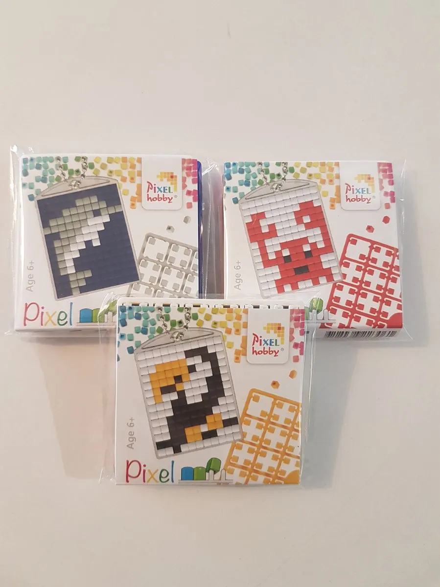 Pixelhobby Medaillons Dolfijn/Krab/Toekan