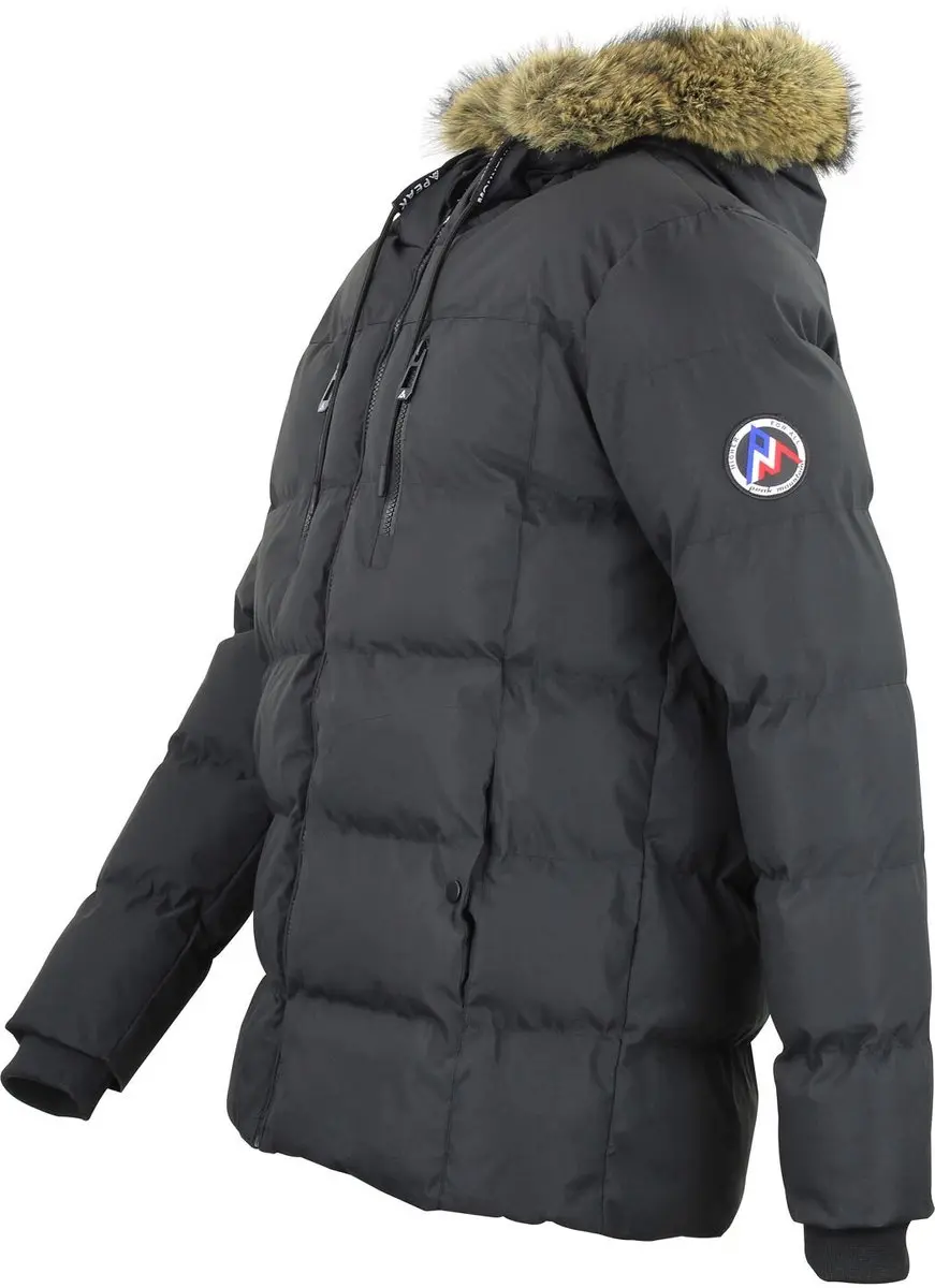 Peak Mountain Donsjack met Capuchon voor Dames - Zwart - M - afbeelding 3 van 6