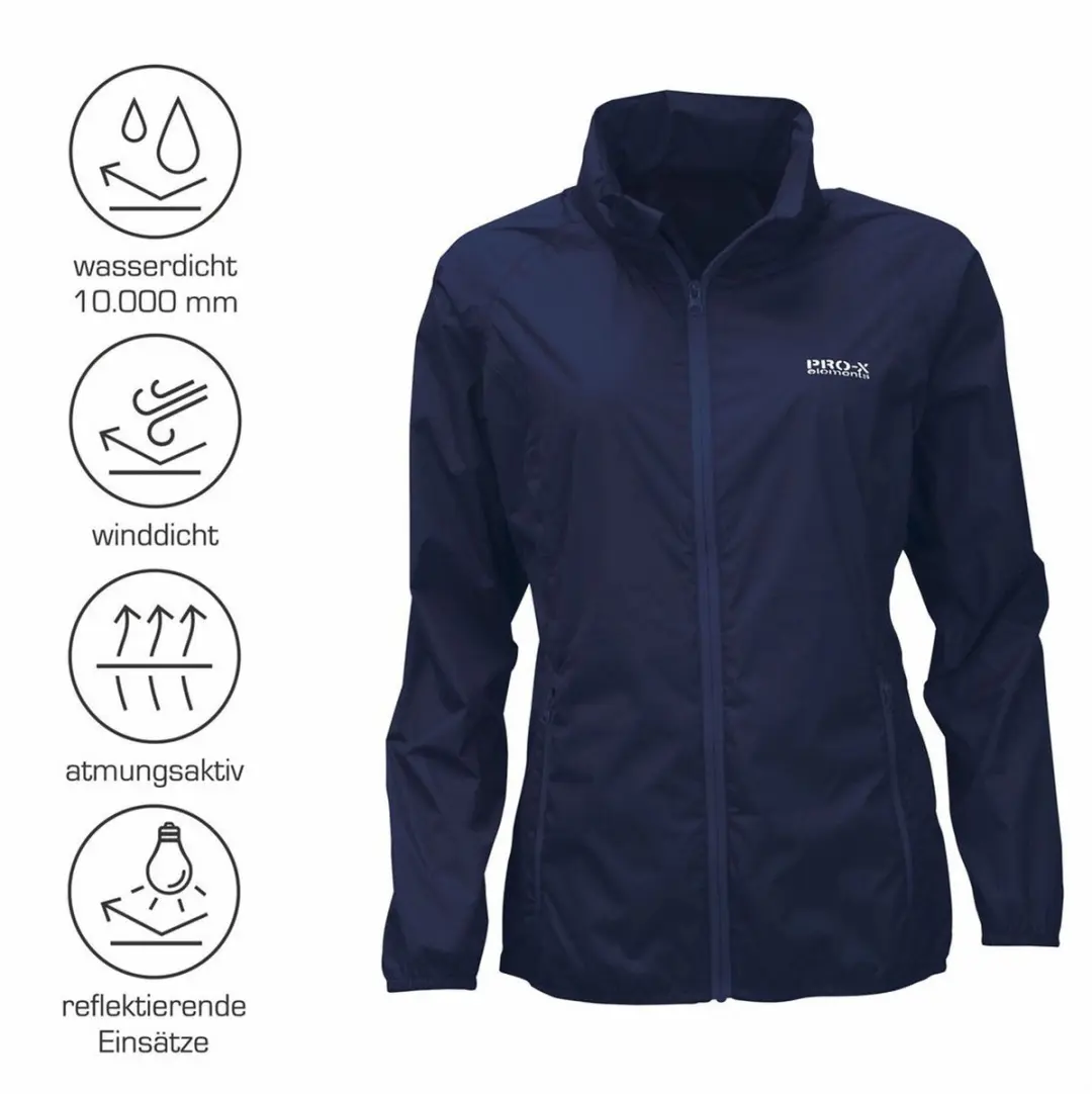 Pro-X Elements Light Packable Regenjas Dames - Navy - afbeelding 2 van 2