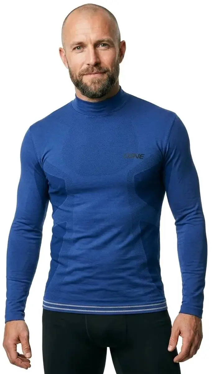 Lenz Merino 6.0 Turtle Neck Lange Mouwen Basislaag Blauw M Man