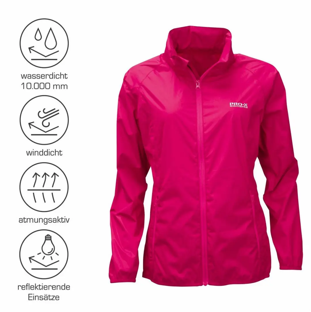 Pro-X Elements LADY PACKable Regenjas - Kersenroze - afbeelding 5 van 6