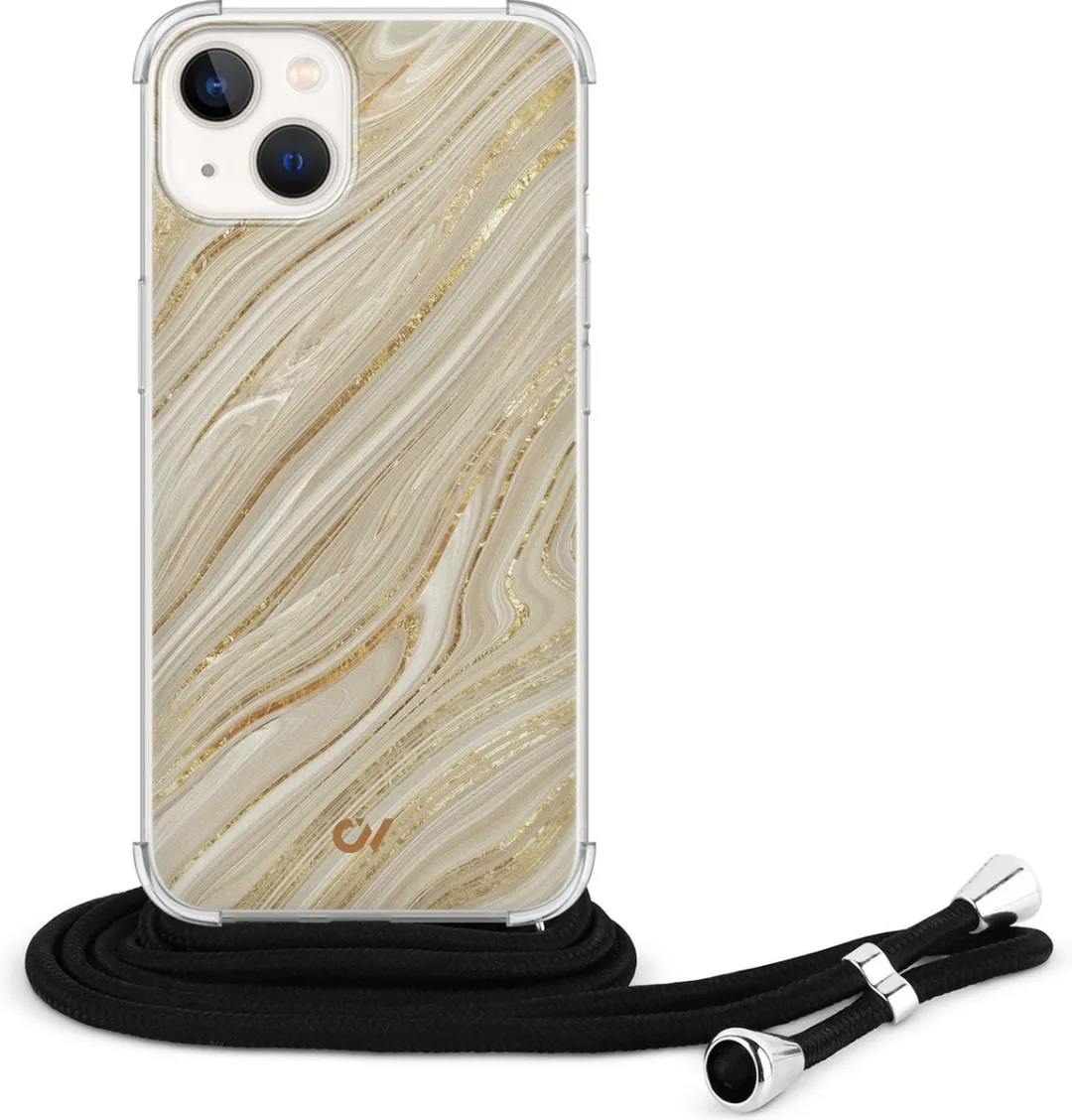 Casevibes Telefoonhoesje iPhone 13 Golden Marble - C/13/UV/003